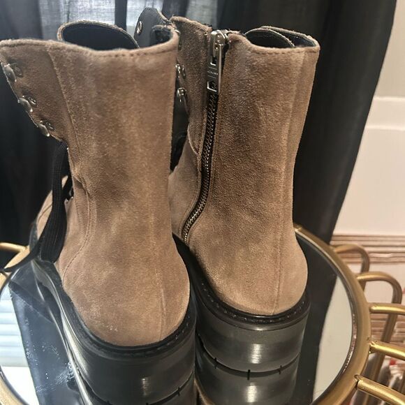 AllSaints Dusty Cap Toe Combat Lug sole Boots NEW - Picture 2 of 6